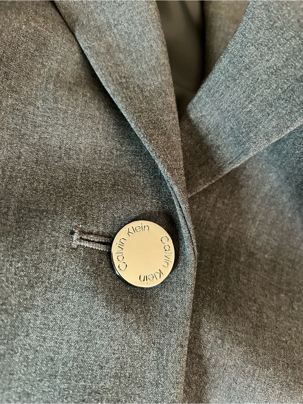 Calvin Klein Two Button Blazer Suit Jacket Womens Plus Size 22W Gray Work Office - Picture 9 of 11